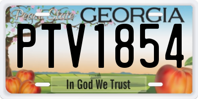 GA license plate PTV1854