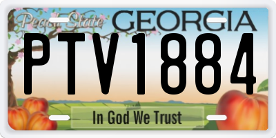 GA license plate PTV1884