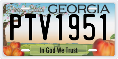 GA license plate PTV1951