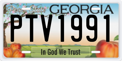 GA license plate PTV1991