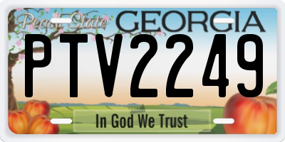 GA license plate PTV2249