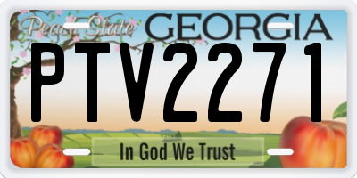 GA license plate PTV2271