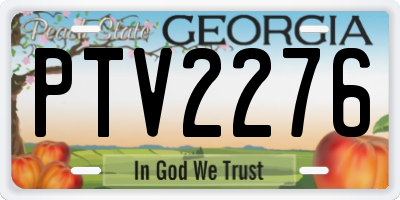 GA license plate PTV2276