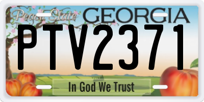GA license plate PTV2371
