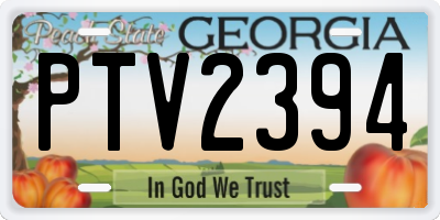 GA license plate PTV2394