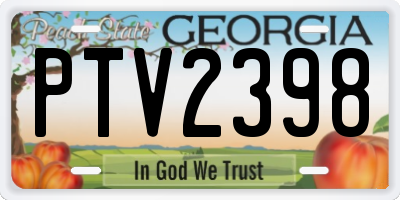 GA license plate PTV2398
