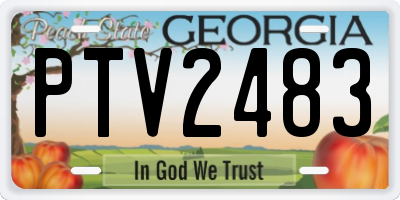 GA license plate PTV2483