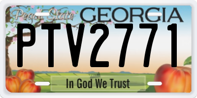 GA license plate PTV2771