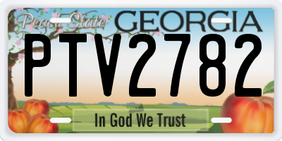 GA license plate PTV2782