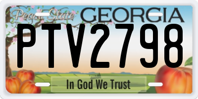 GA license plate PTV2798