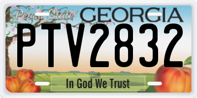 GA license plate PTV2832