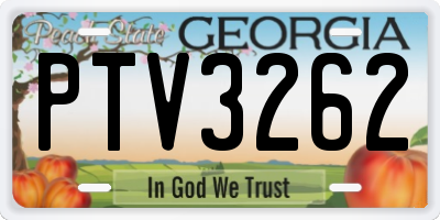 GA license plate PTV3262