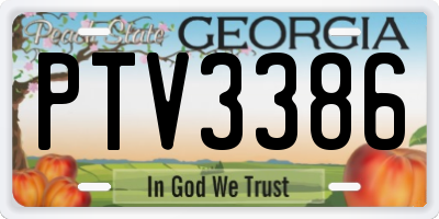 GA license plate PTV3386