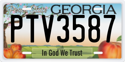 GA license plate PTV3587