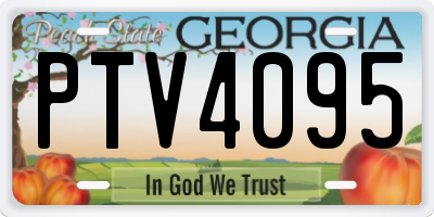 GA license plate PTV4095