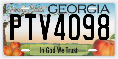GA license plate PTV4098
