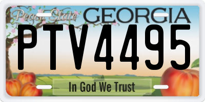 GA license plate PTV4495