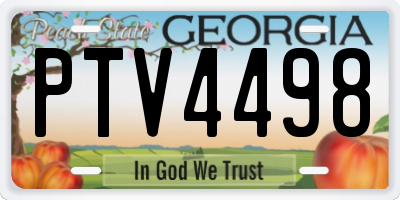 GA license plate PTV4498