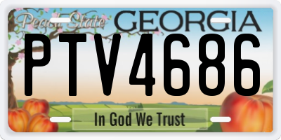 GA license plate PTV4686