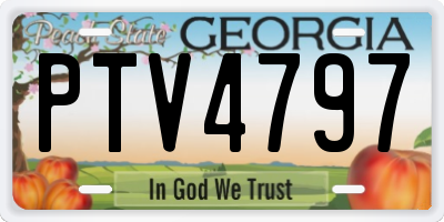GA license plate PTV4797