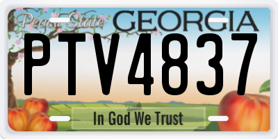 GA license plate PTV4837