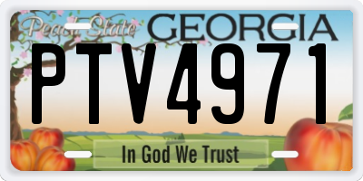 GA license plate PTV4971