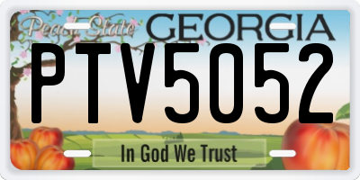 GA license plate PTV5052