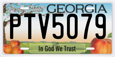 GA license plate PTV5079