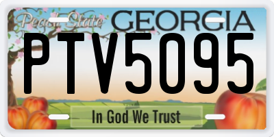 GA license plate PTV5095