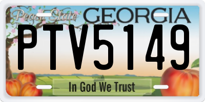 GA license plate PTV5149