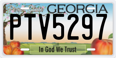 GA license plate PTV5297