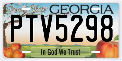 GA license plate PTV5298
