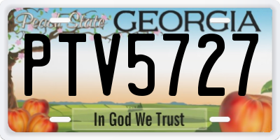 GA license plate PTV5727