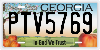 GA license plate PTV5769