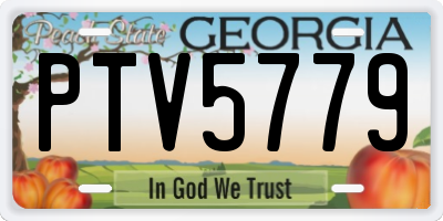 GA license plate PTV5779