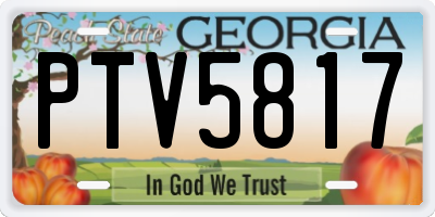 GA license plate PTV5817