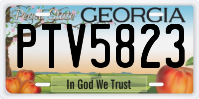 GA license plate PTV5823
