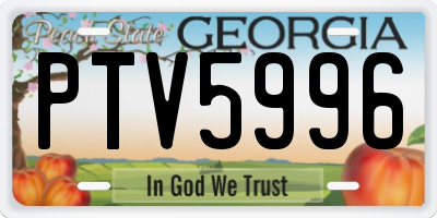 GA license plate PTV5996