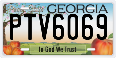 GA license plate PTV6069