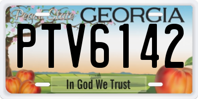 GA license plate PTV6142