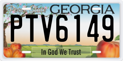 GA license plate PTV6149