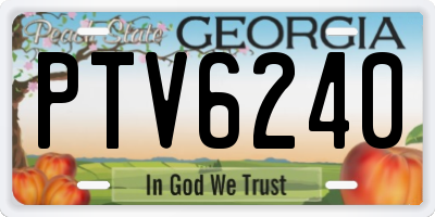 GA license plate PTV6240