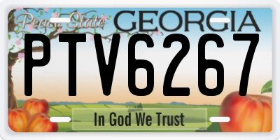 GA license plate PTV6267