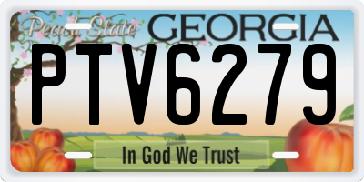 GA license plate PTV6279