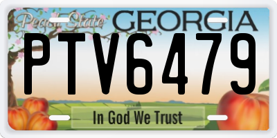 GA license plate PTV6479