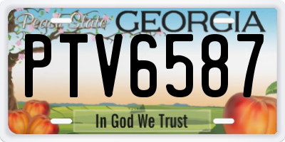 GA license plate PTV6587