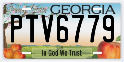 GA license plate PTV6779