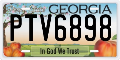 GA license plate PTV6898