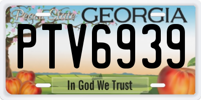 GA license plate PTV6939