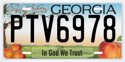 GA license plate PTV6978